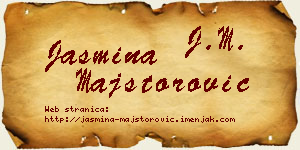 Jasmina Majstorović vizit kartica